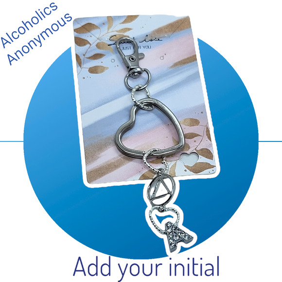 NA Narcotics Anonymous tree of life, gold live your dream keychain! Free goodie - Picture 1 of 3